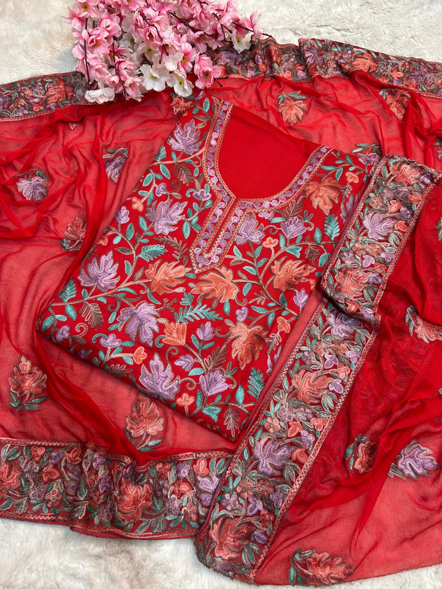 rayon cotton suit (unstiched)