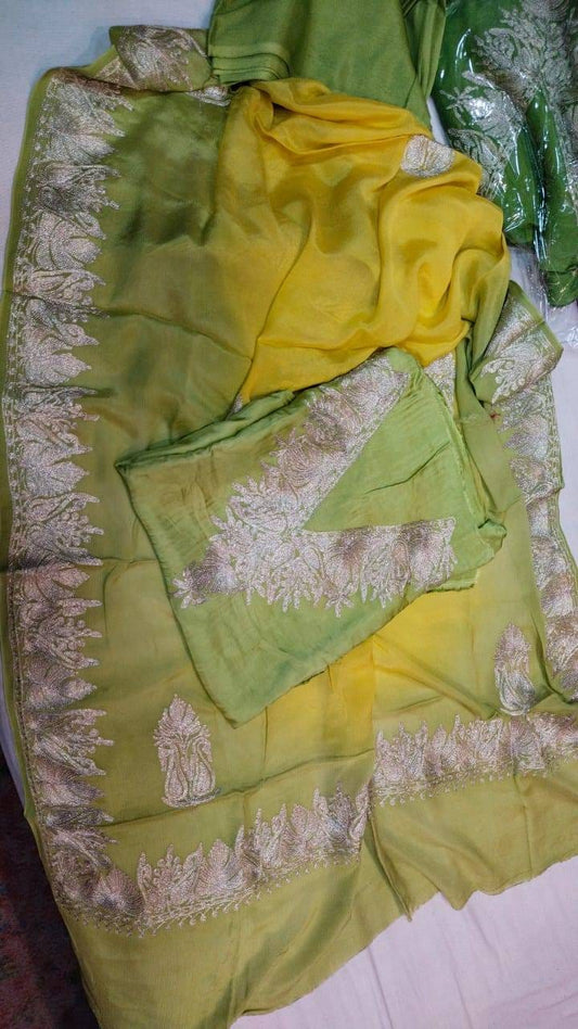 Premium upada silk suits (Unstitched)