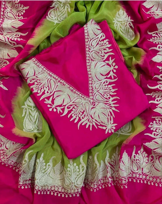 Premium upada silk suits (Unstitched)