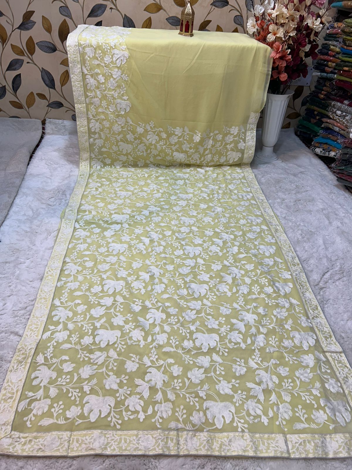 georgette chinar sarees
