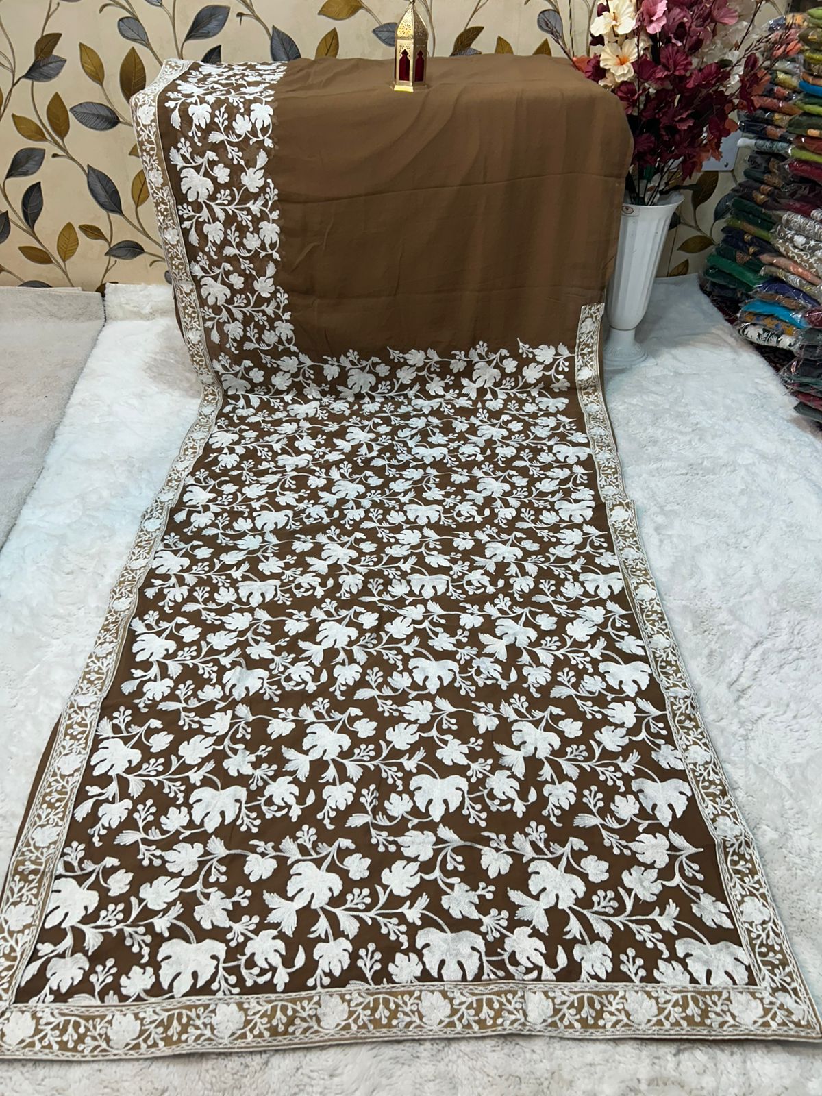 georgette chinar sarees