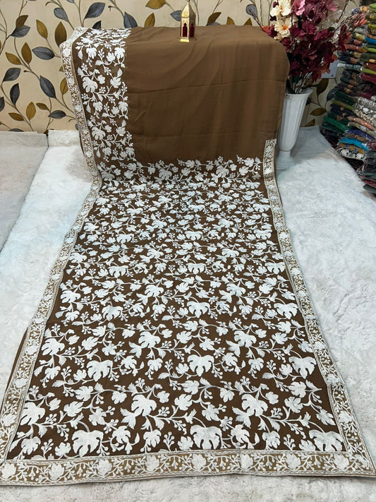 Georgette chinar sarees