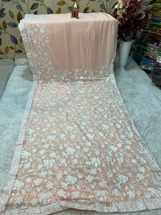 Georgette chinar sarees