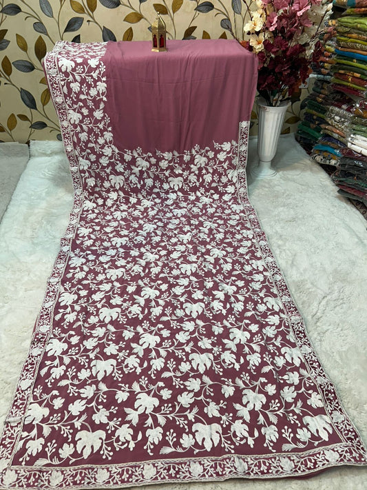 Georgette chinar sarees