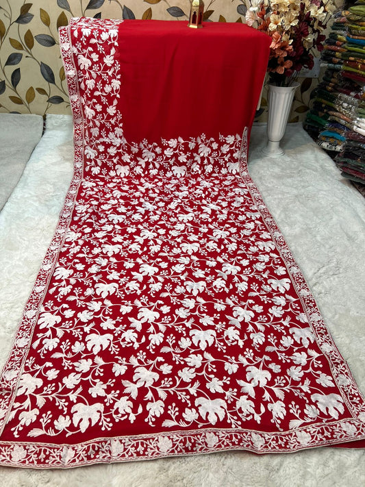 Georgette chinar sarees