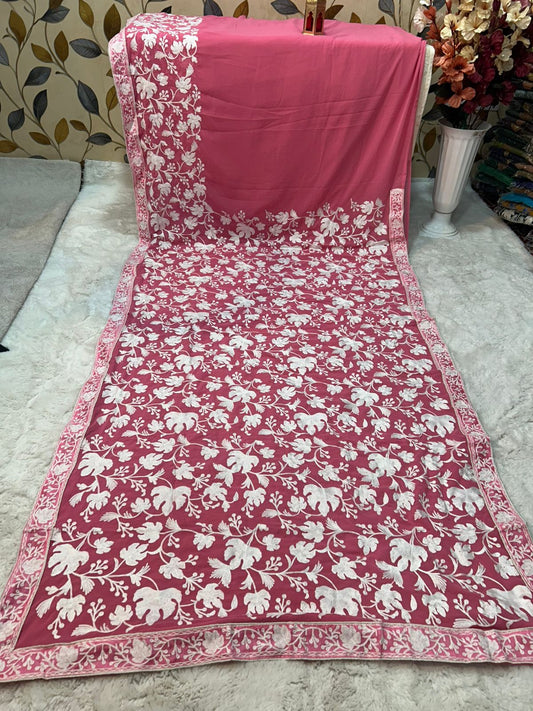 Georgette chinar sarees
