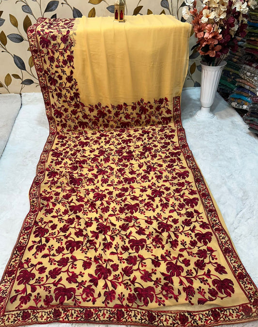 Georgette chinar sarees