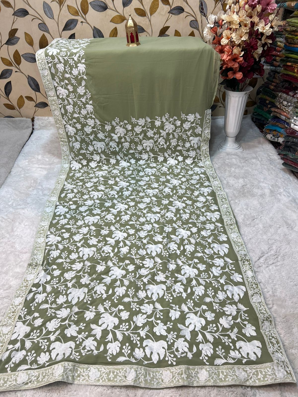 georgette chinar sarees