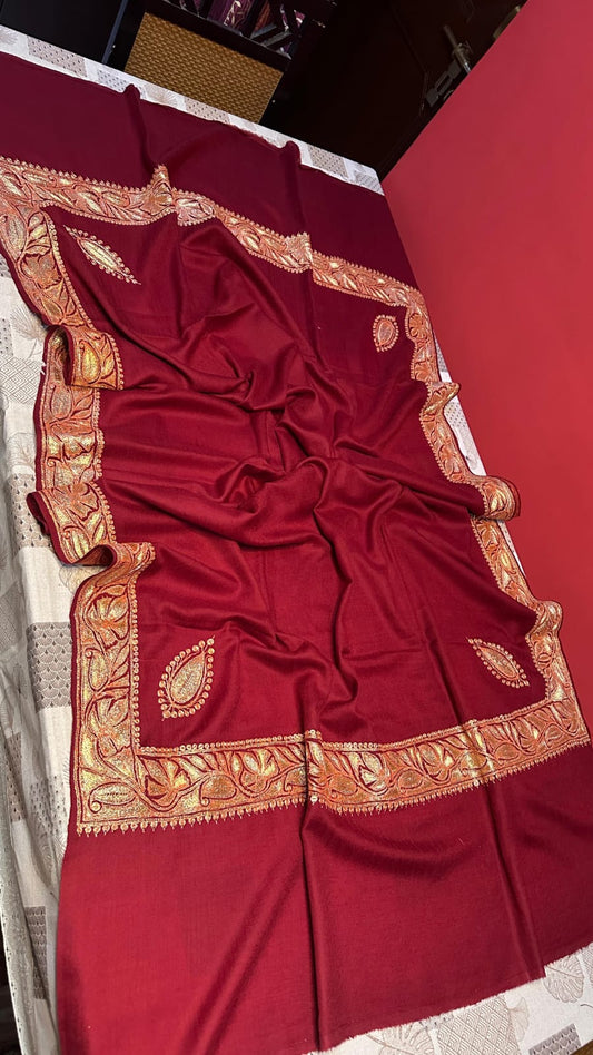 Semi-Pashmina tilla work shawls