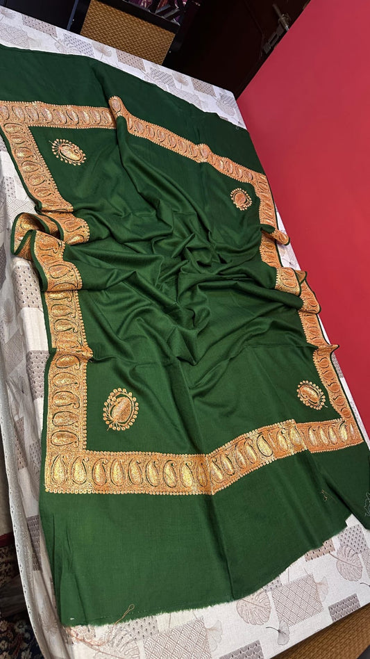Semi-Pashmina tilla work shawls