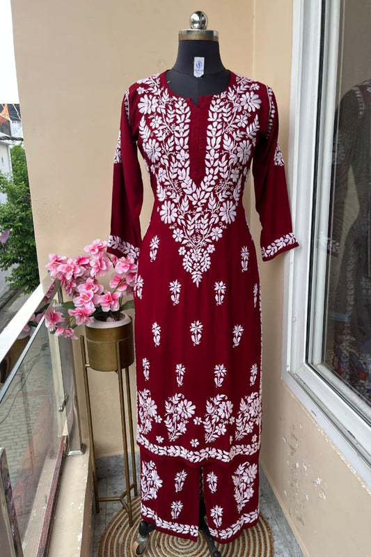 Chikankari kurti and plazo sets
