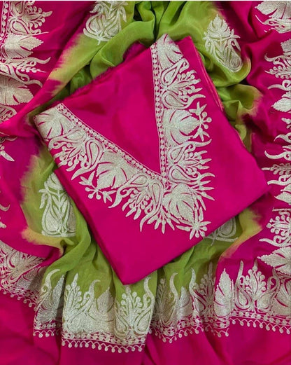Premium upada silk suits (Unstitched)