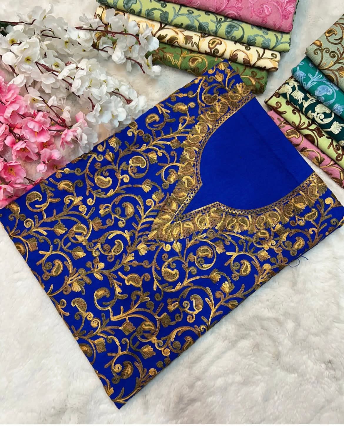 kashmiri ariwork suits (unstitched)