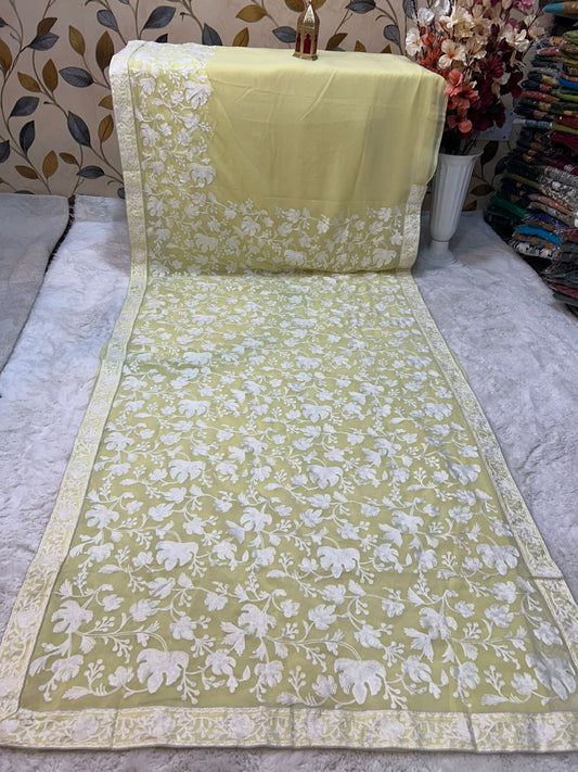 Georgette chinar sarees