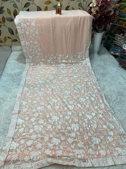 Georgette chinar sarees