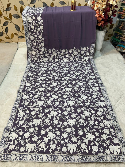 Georgette chinar sarees
