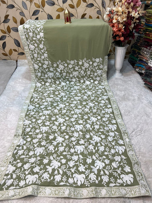 Georgette chinar sarees