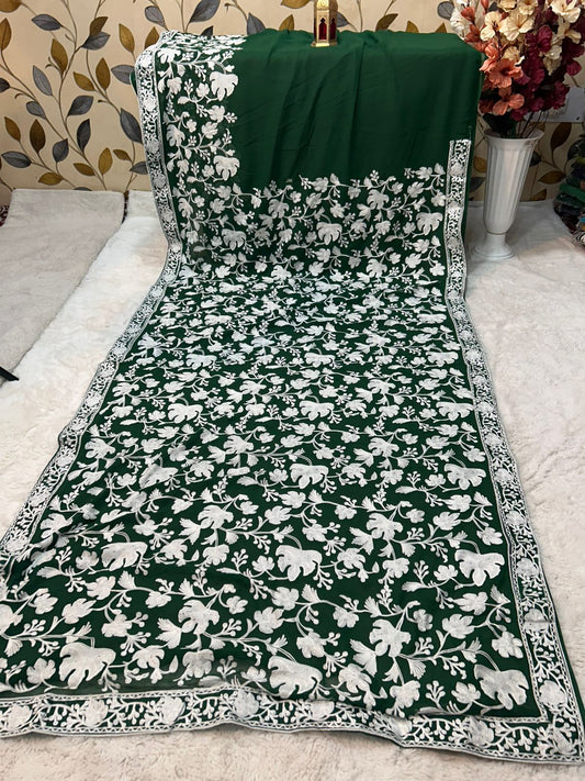 Georgette chinar sarees