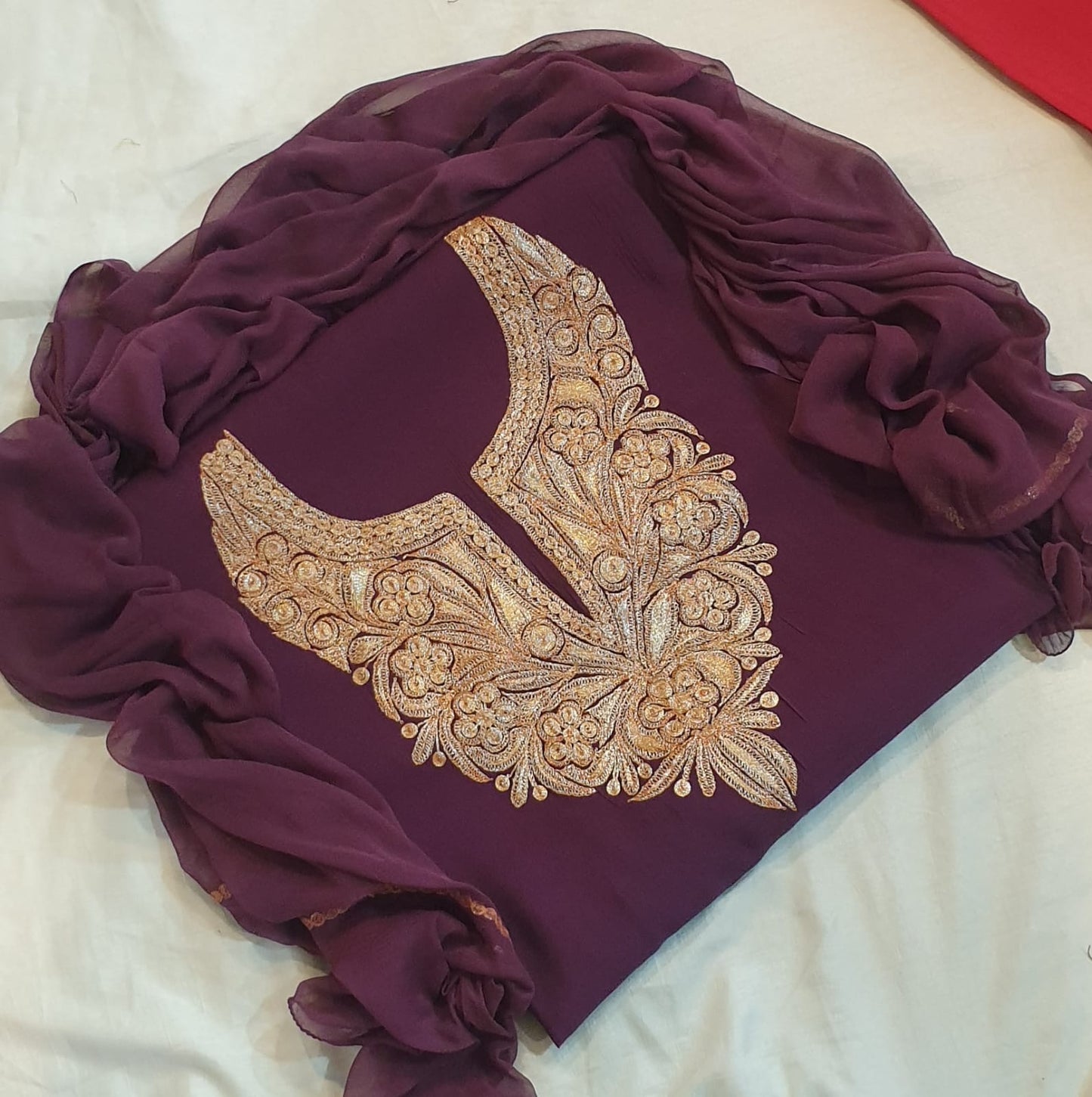roman silk 3pc suits (unstiched)