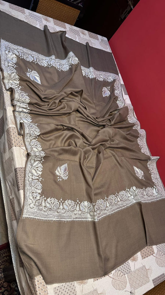 Semi-Pashmina tilla work shawls
