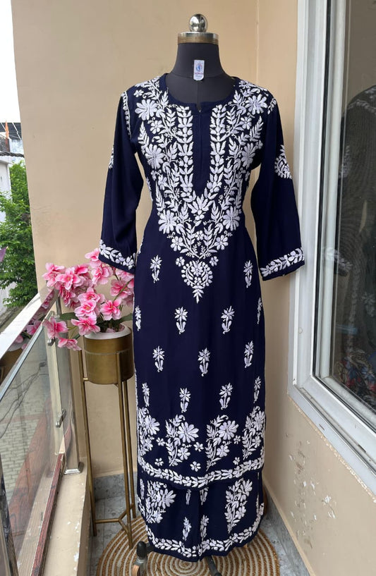 Chikankari kurti and plazo sets
