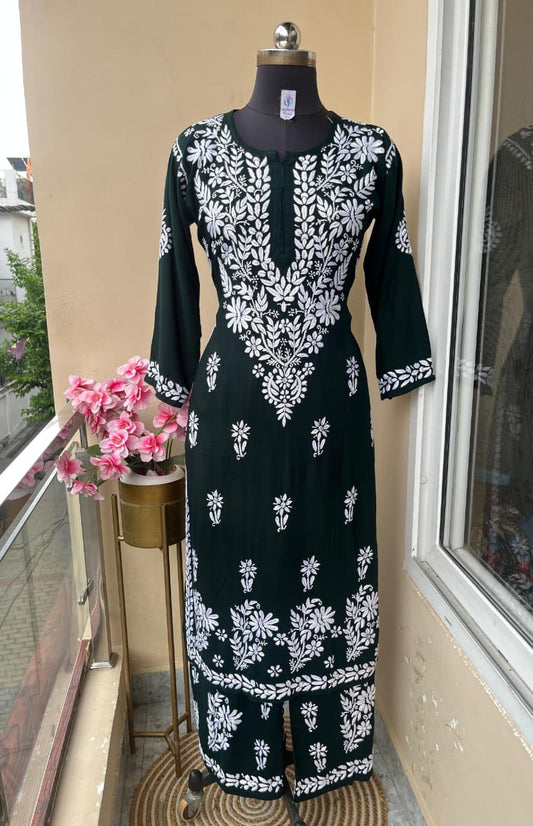 Chikankari kurti and plazo sets
