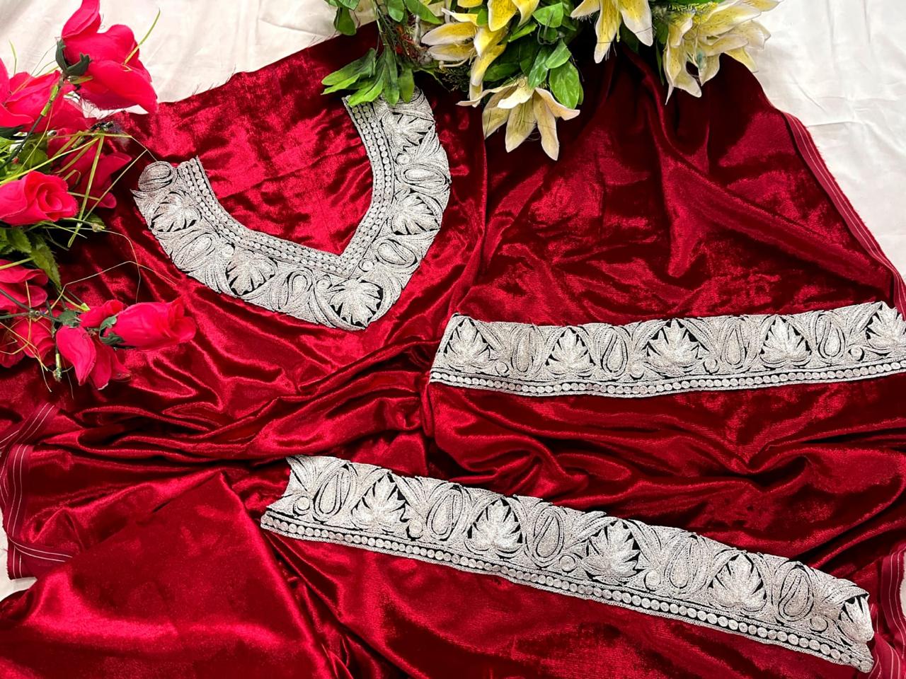 velvet suits(unstitched)