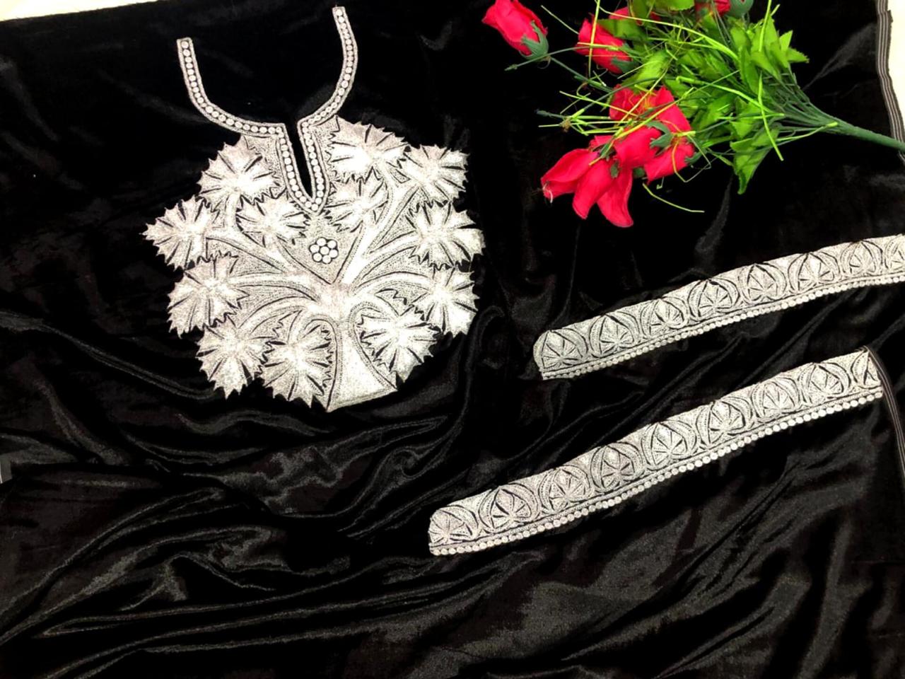 velvet suits(unstitched)