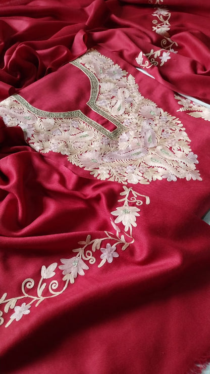 Aari work winter suits(unstitched)