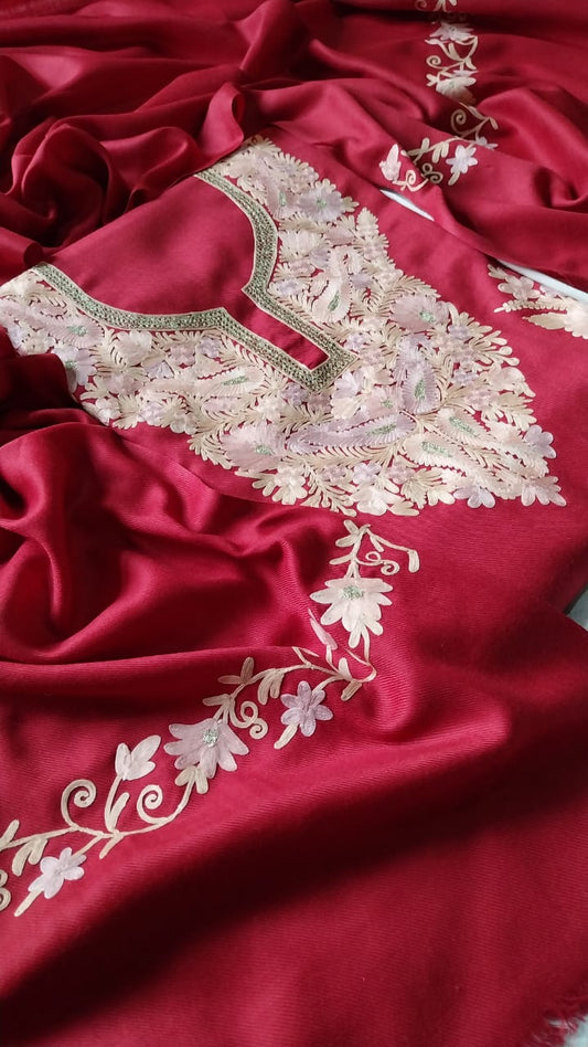 Aari work winter suits(unstitched)