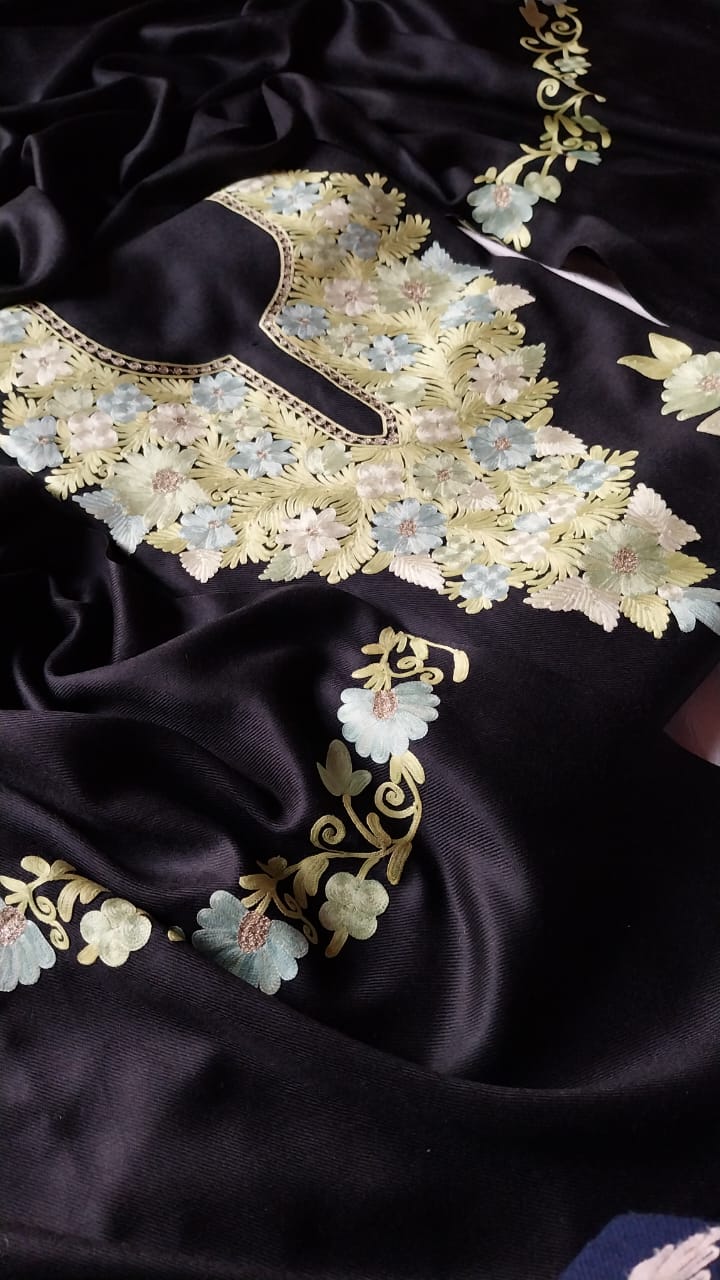 aari work winter suits(unstitched)