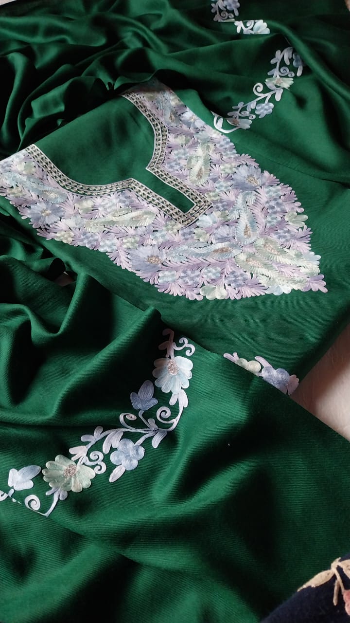 aari work winter suits(unstitched)