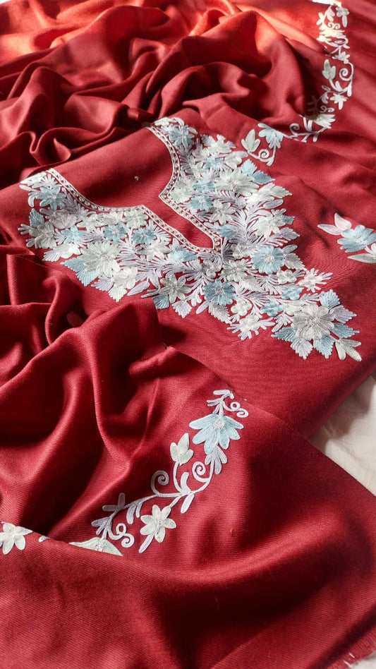 Aari work winter suits(unstitched)