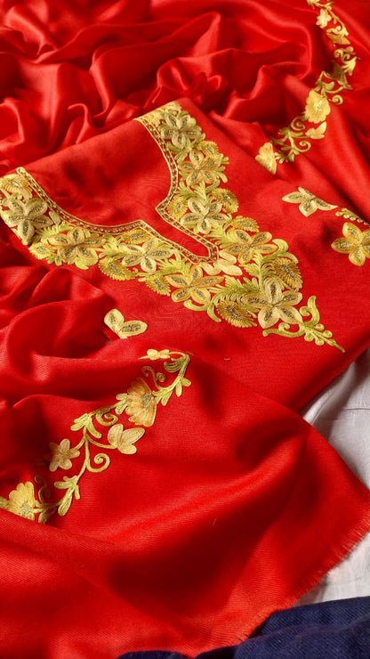 Aari work winter suits(unstitched)