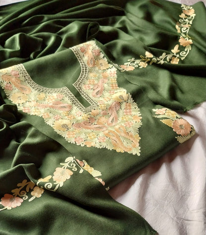 Aari work winter suits(unstitched)