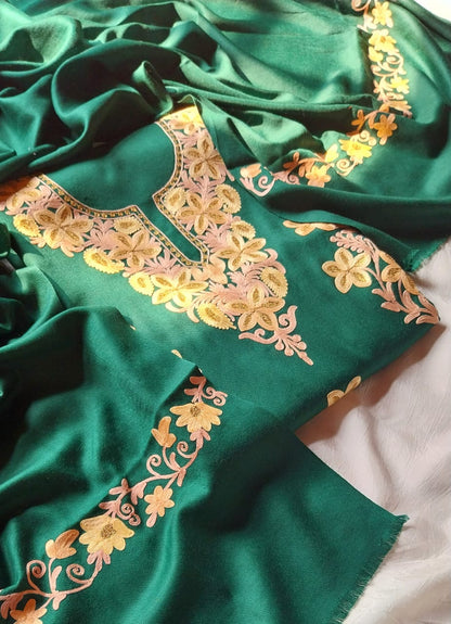 Aari work winter suits(unstitched)