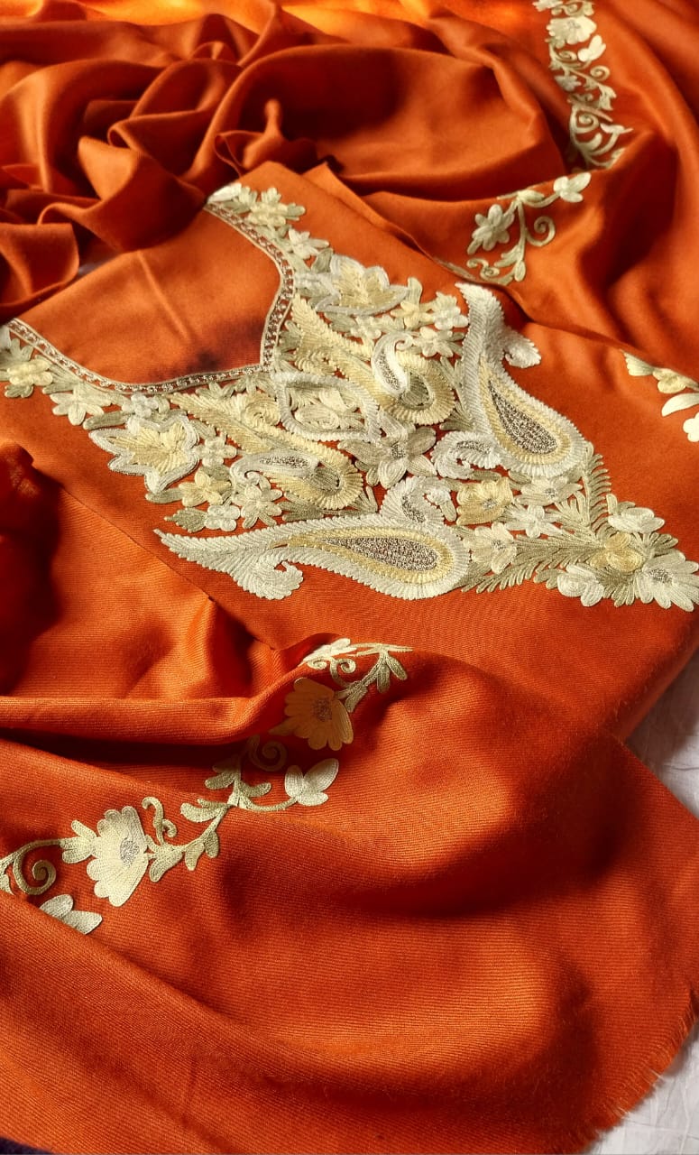 aari work winter suits(unstitched)