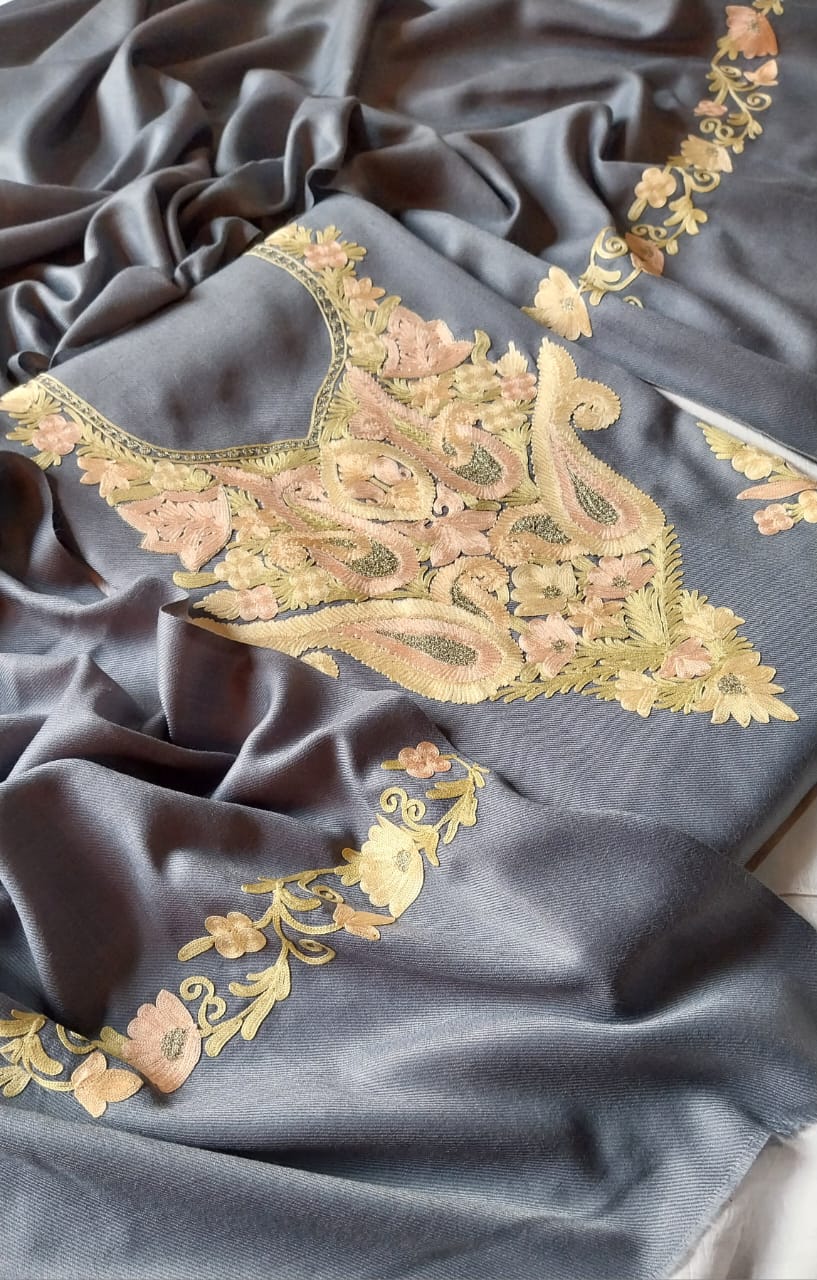 aari work winter suits(unstitched)