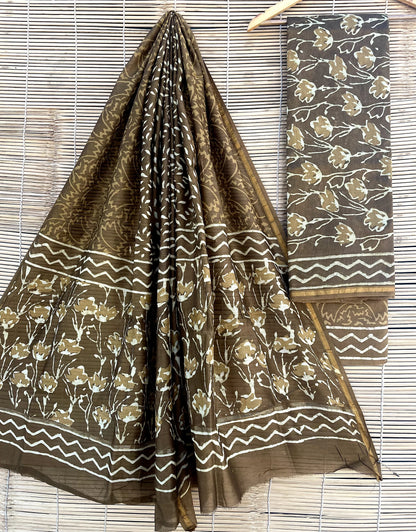 Chanderi Hand Block Print Suits (unstitched)