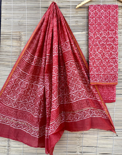 Chanderi Hand Block Print Suits (unstitched)