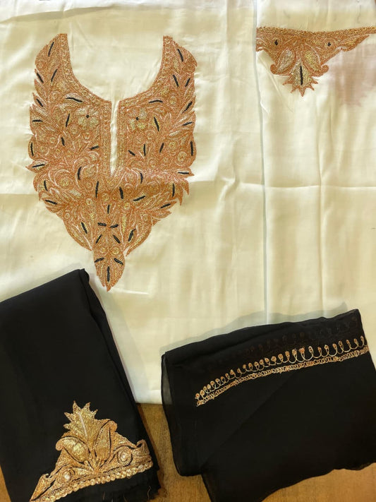 Roman silk suits with tilla work