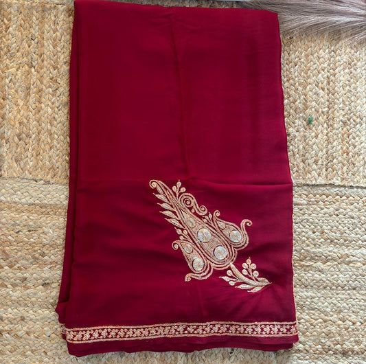 Tilla work sarees