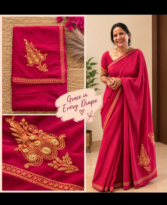 Kashmi Crepe Saree